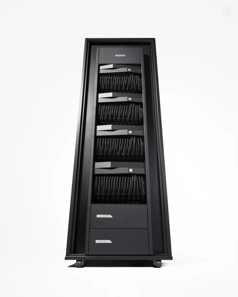 An Etched inference rack
